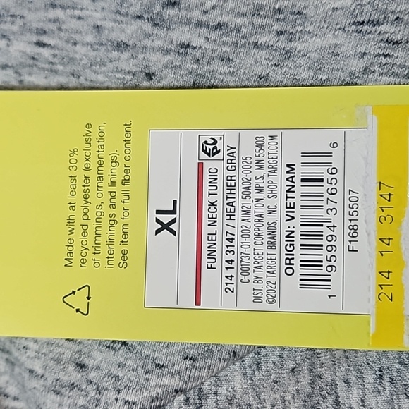 ✨️NWT~All in Motion Funnel Neck Tunic Super Soft Sweatshirt w/Pockets Size XL - Picture 10 of 16